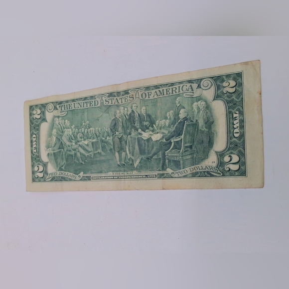United States Two Dollar Bill 1976 Bicentennial Series B19488550 A - Picture 2 of 2